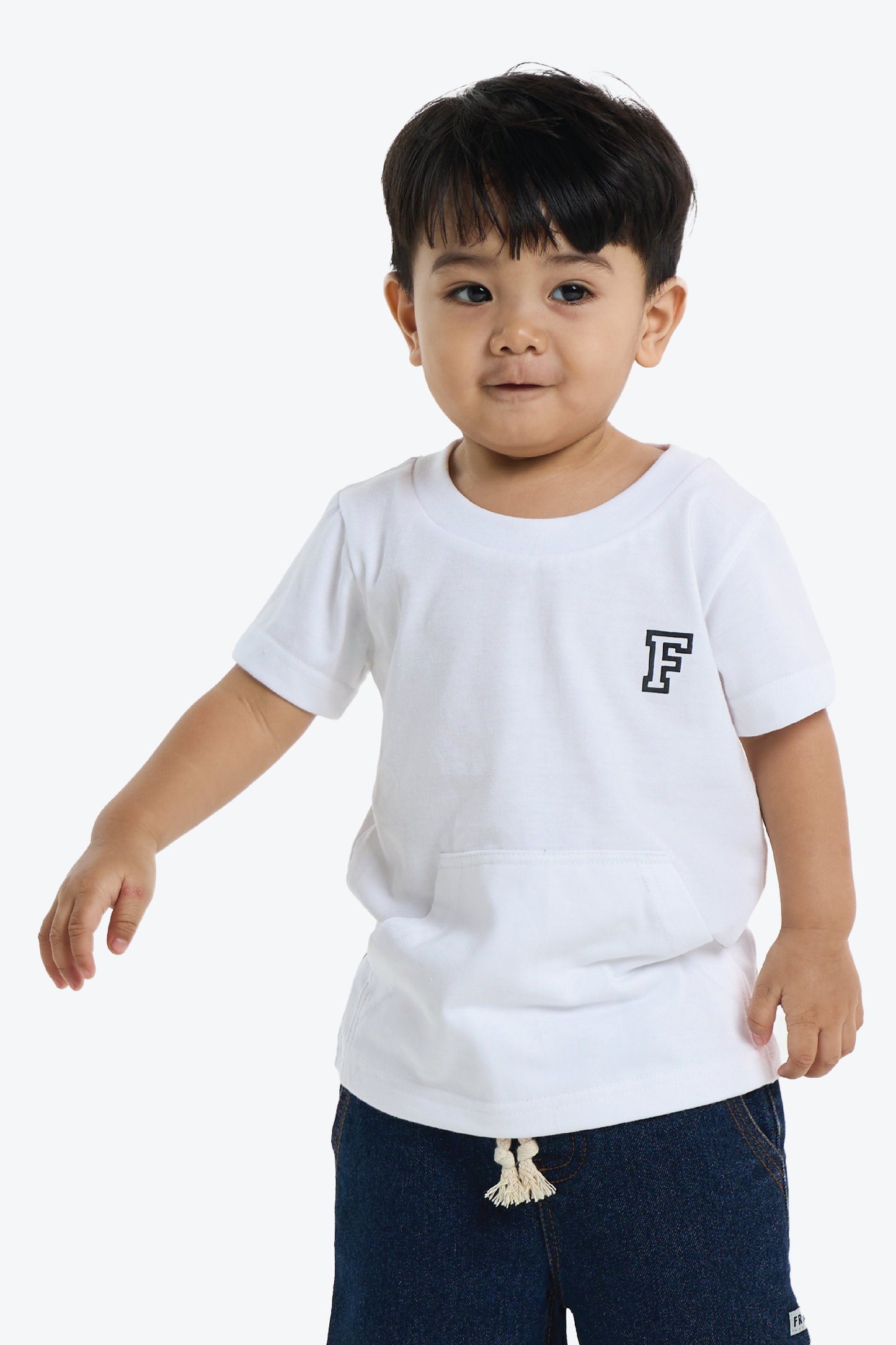 White Pocket T-shirt for Toddler Boys
