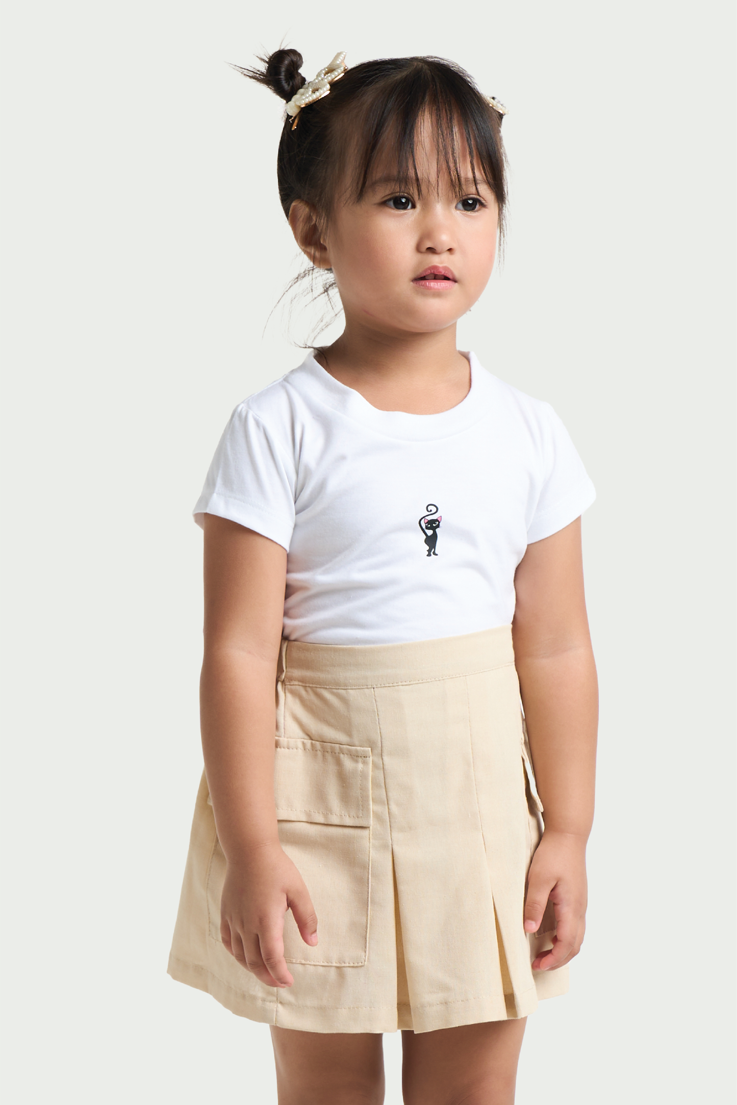 Beige Skirt for Toddler Girls