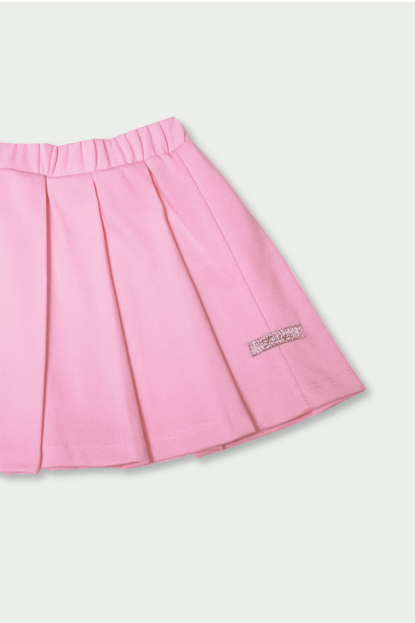T-Shirt Graphic Tee & Pink Pleated Skirt Set for Toddler Girl