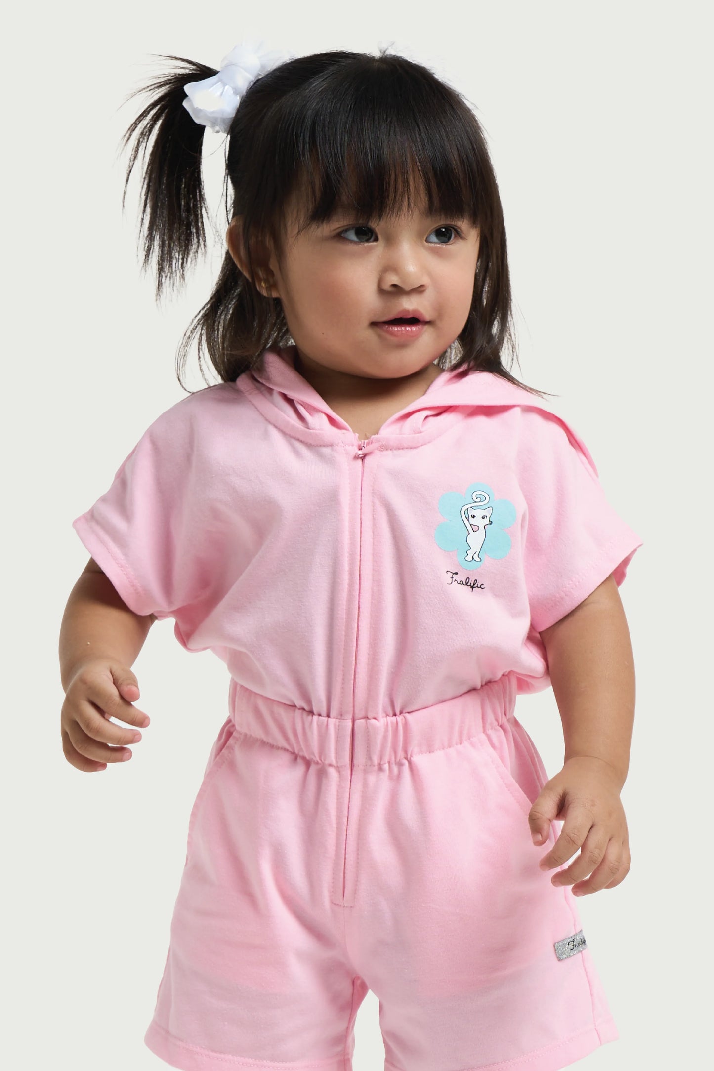Pink Hoodie Romper for Toddlers