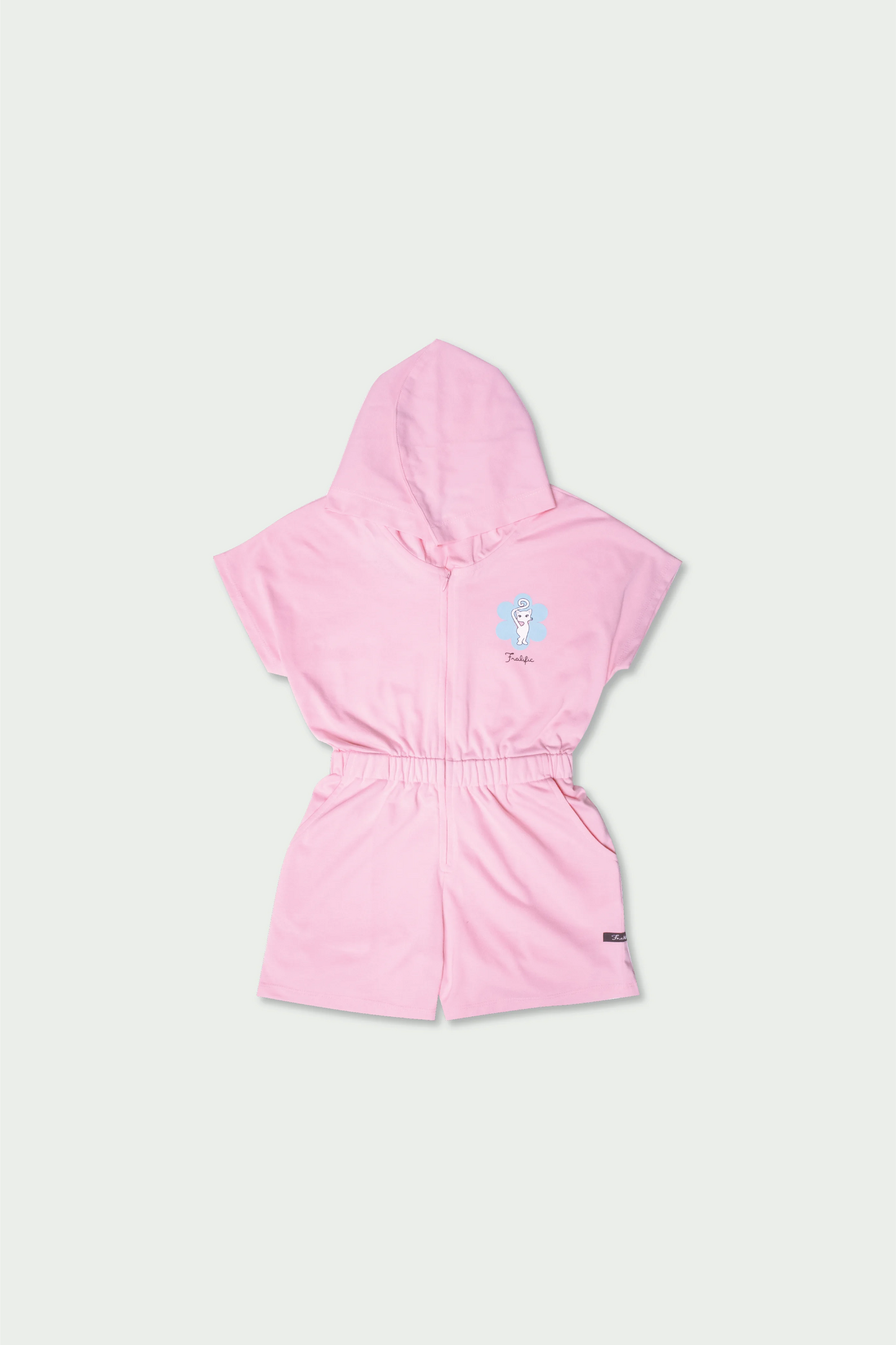 Kids Wear Pink Hooded Romper for Girls