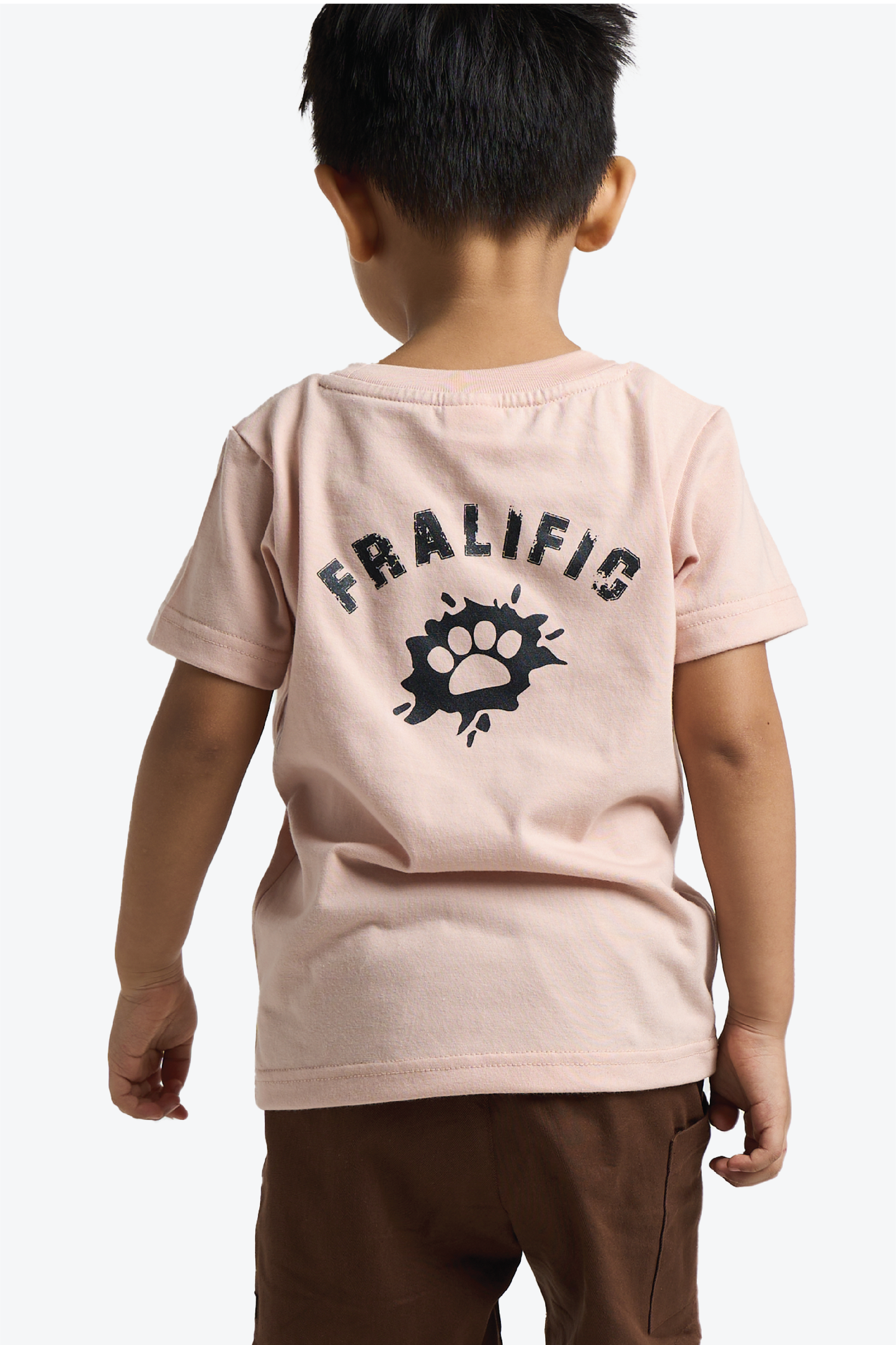 Brown Pocket T-shirt For Toddler Boys