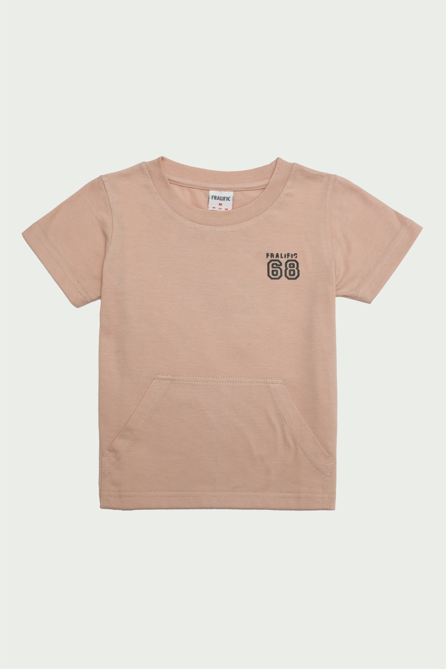 Brown Pocket T-shirt For Toddler Boys