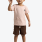 Brown Pocket T-shirt For Toddler Boys