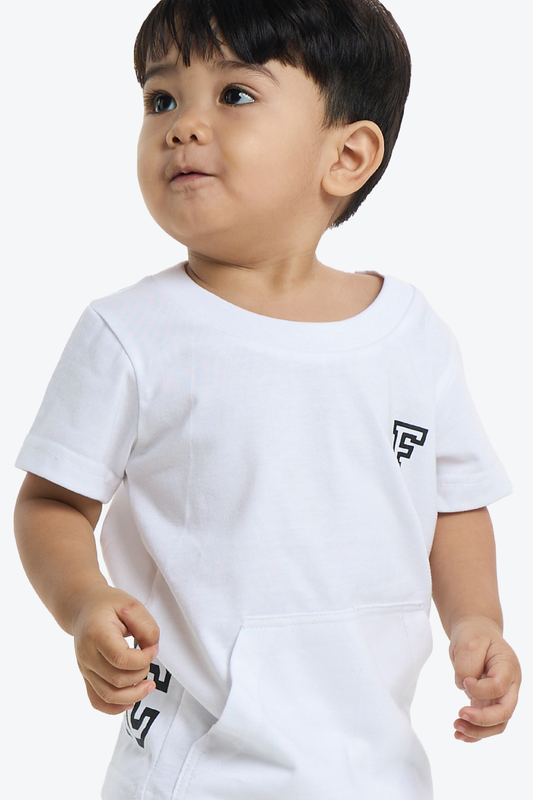 White Pocket T-shirt for Toddler Boys