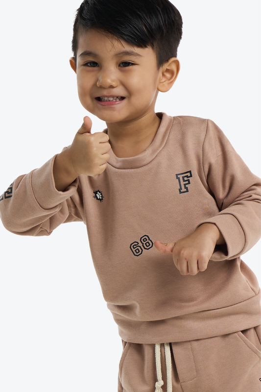 Brown Sweatshirt for Toddler Boys