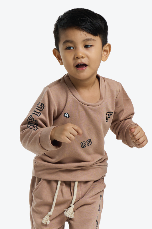 Brown Sweatshirt for Toddler Boys