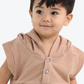 Brown Sleeveless Hoodie for Toddler Boys