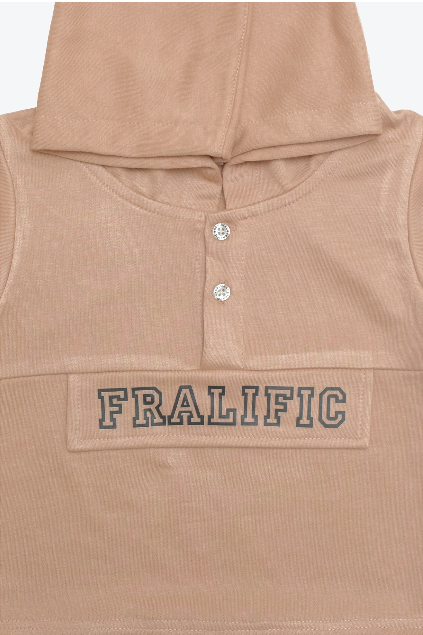 Brown Sleeveless Hoodie for Toddler Boys