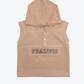 Brown Sleeveless Hoodie for Toddler Boys