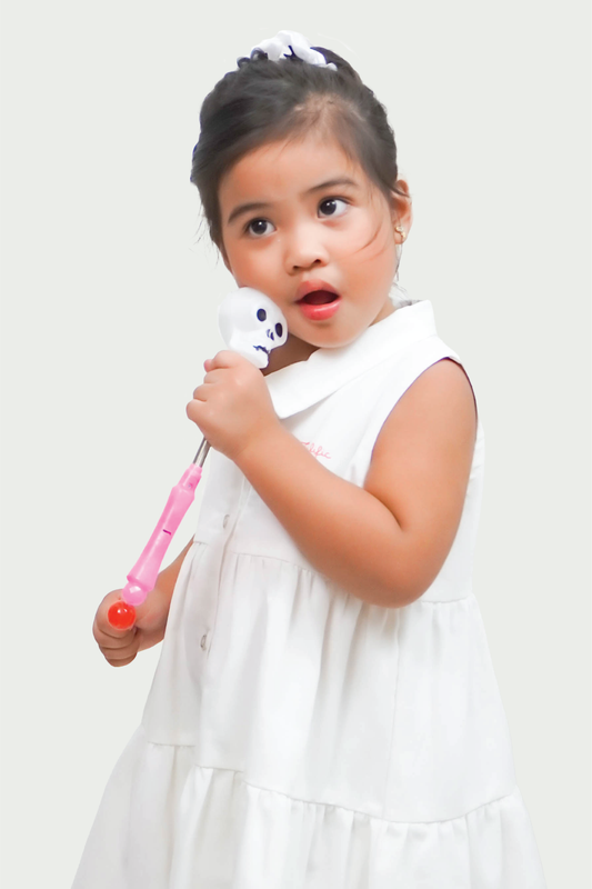 White Sleeveless Dress for Toddler Girls