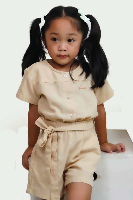 Beige Romper for Toddler