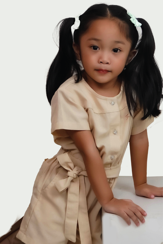 Beige Romper for Toddler