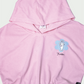 Pink Cropped Hoodie - Minimal Print for Toddler Girl