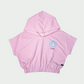 Pink Cropped Hoodie - Minimal Print for Toddler Girl