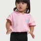 Pink Cropped Hoodie - Minimal Print for Toddler Girl