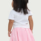 T-Shirt Graphic Tee & Pink Pleated Skirt Set for Toddler Girl