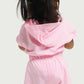Pink Hoodie Romper for Toddlers