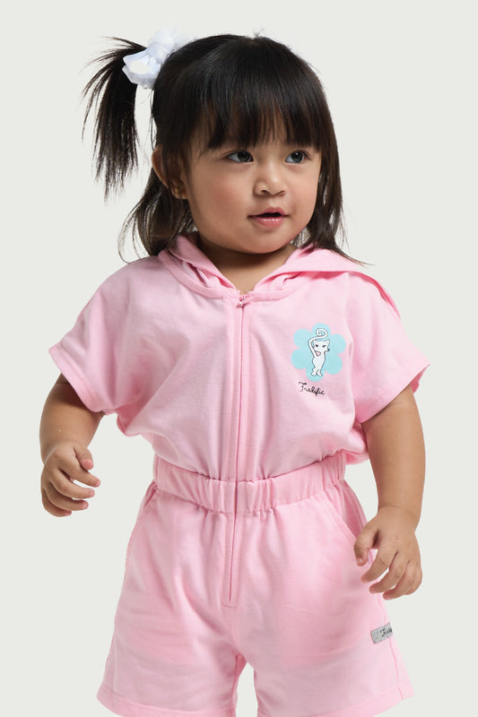 Pink Hoodie Romper for Toddlers