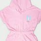 Kids Wear Pink Hooded Romper for Girls