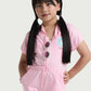 Kids Wear Pink Hooded Romper for Girls